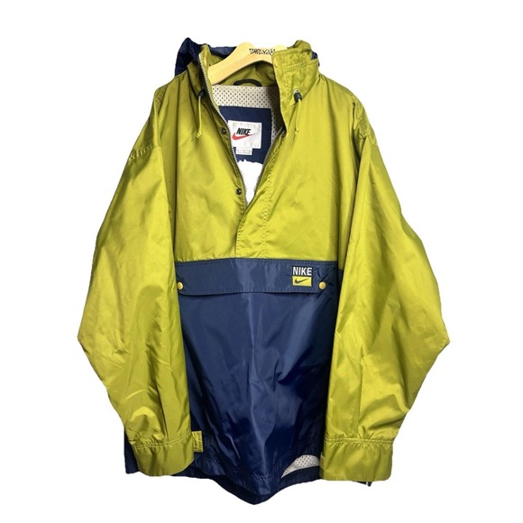 Nike Other - Nike Vintage 90s Windbreaker Pullover Half Zip Kangaroo Pouch Men's Size Large